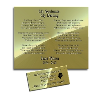 Brass Memorial Plaque Brass Memorial Plaque